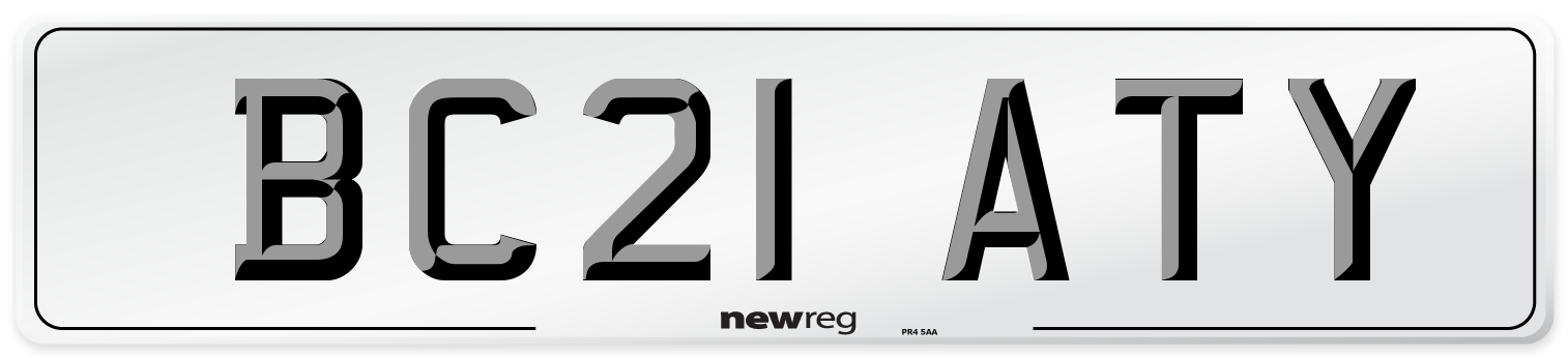 BC21 ATY Number Plate from New Reg